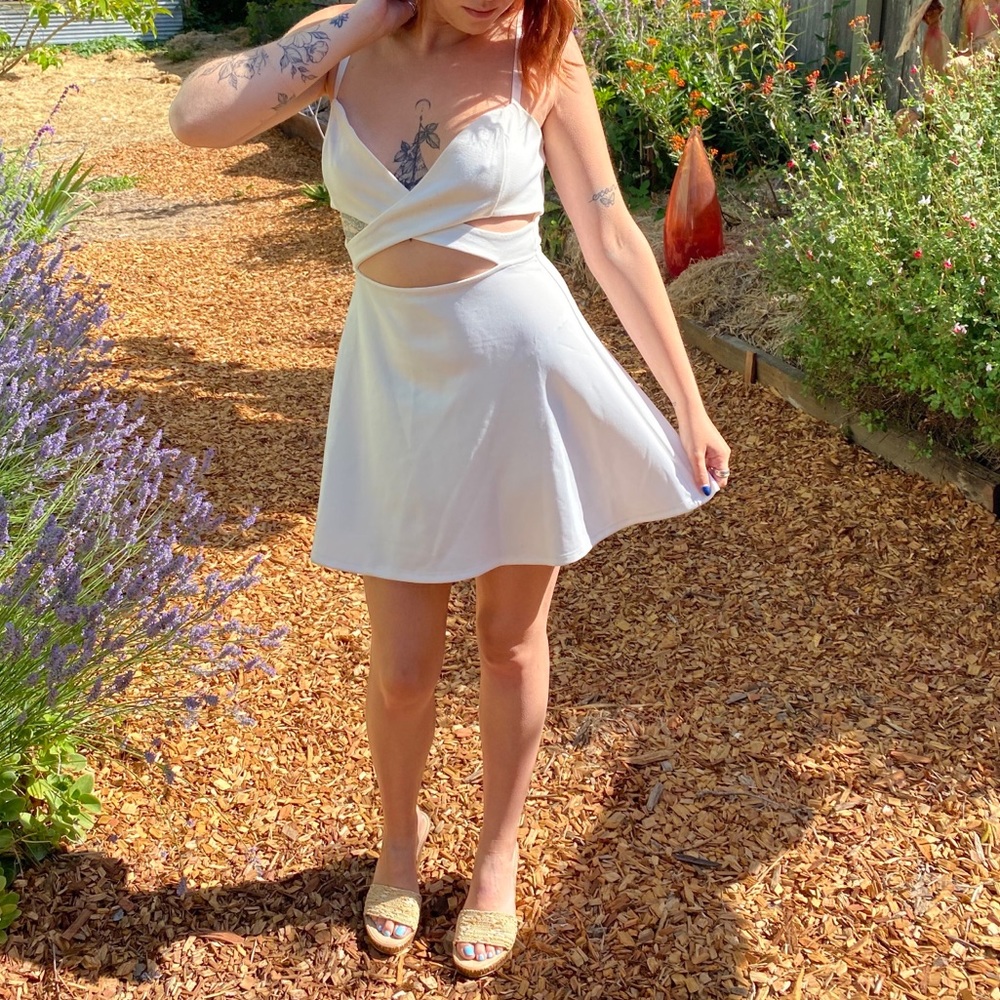 White Cutout Dress 🤍